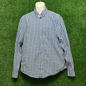 Nautica Blue and White Casual Button Down Shirt
